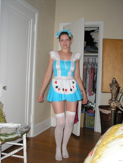 The woman showed off her exciting body wonderfully
