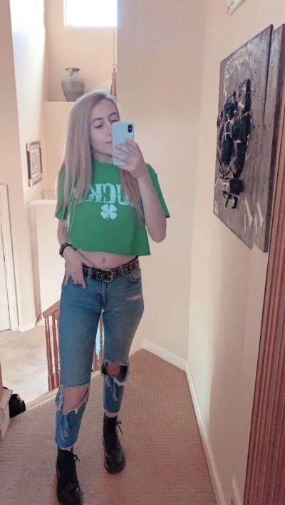 Nude selfie of cute student