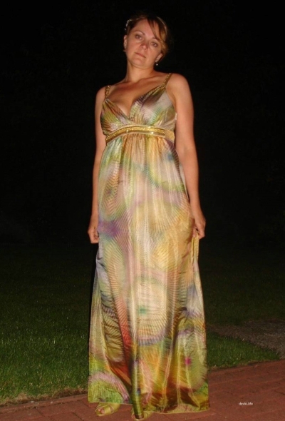 Night striptease from a mature lady
