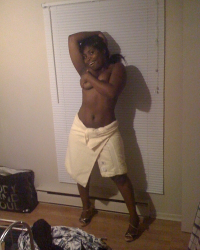 Homemade intimate photos of a black woman